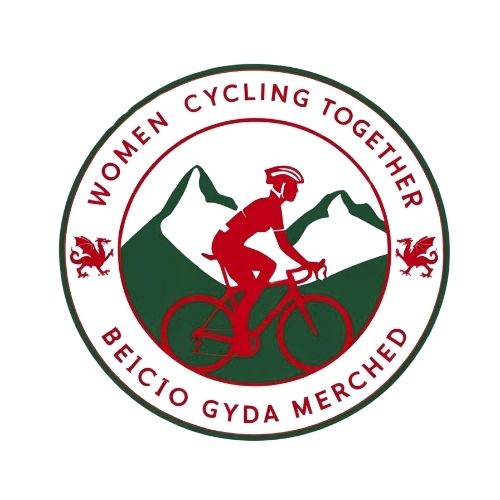 Women Cycling Together. Beicio Gyda Merched logo