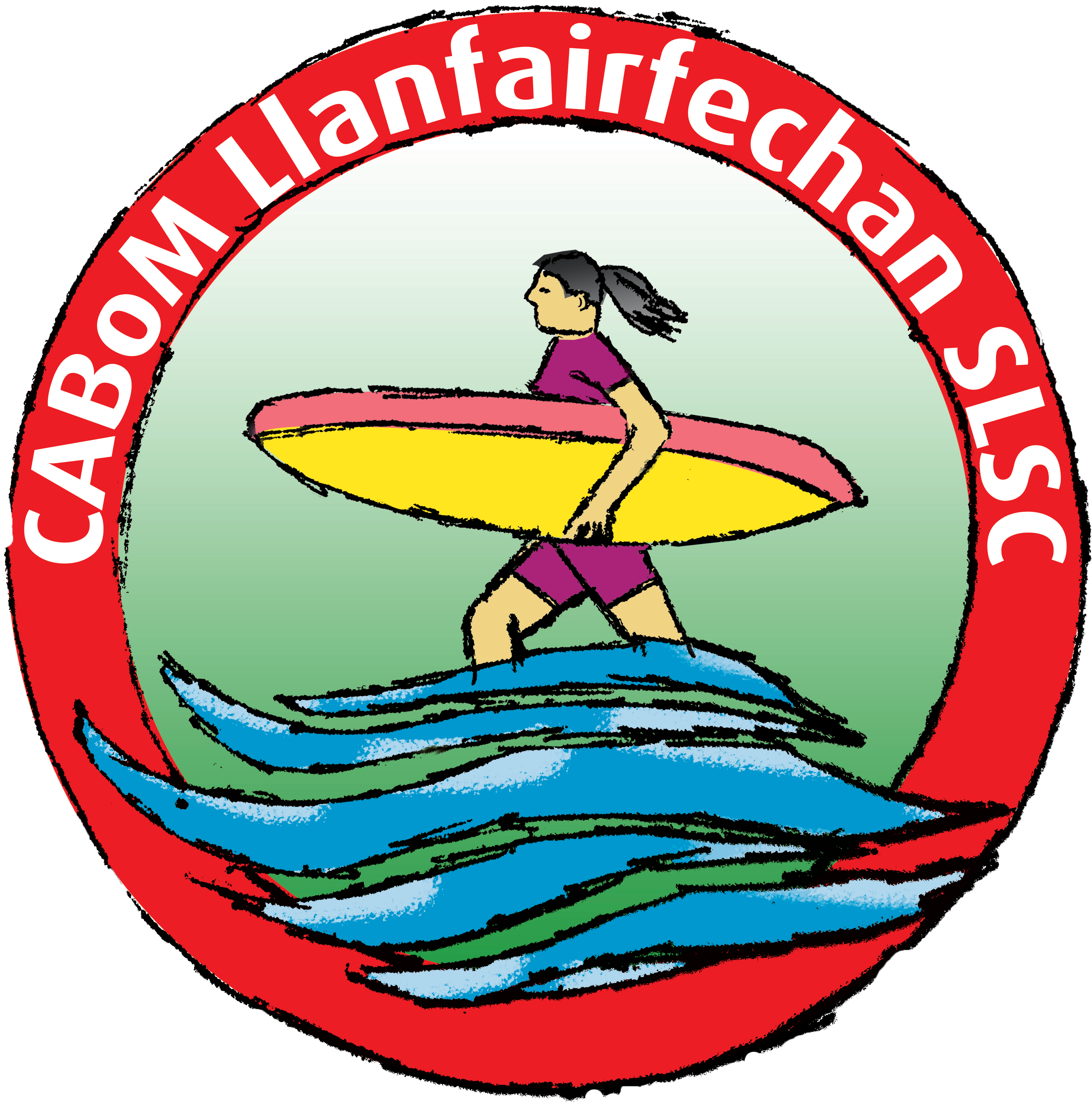 Clwb Achub Bywyd O’Mor Llanfairfechan Surf Life Saving Club logo